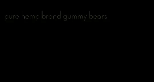 pure hemp brand gummy bears