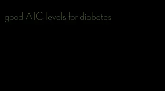 good A1C levels for diabetes