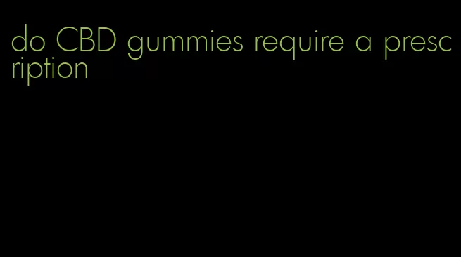do CBD gummies require a prescription